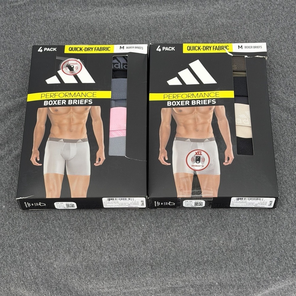 Adidas Performance Boxer Briefs-5" Inseam Medium Multicolor (2) 3 Packs New